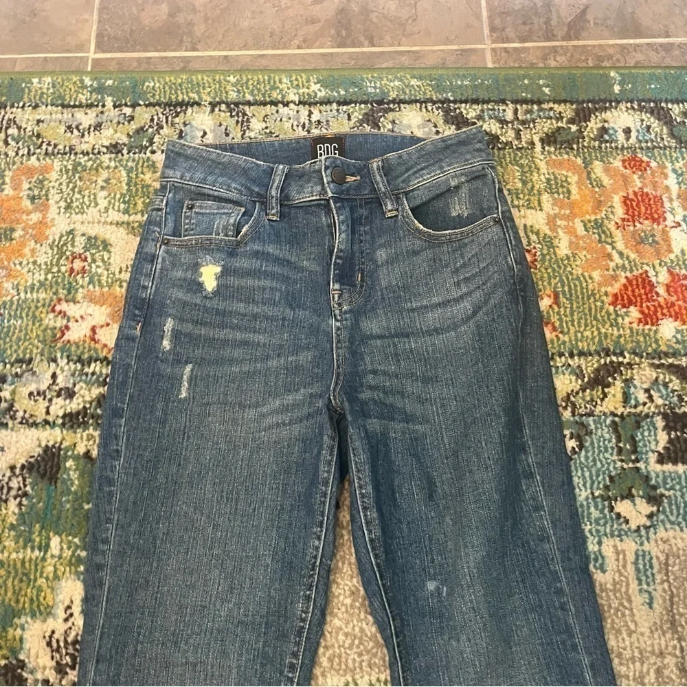 BDG Urban Outfitters High Rise Kick Flare Cropped Jeans Size 25
